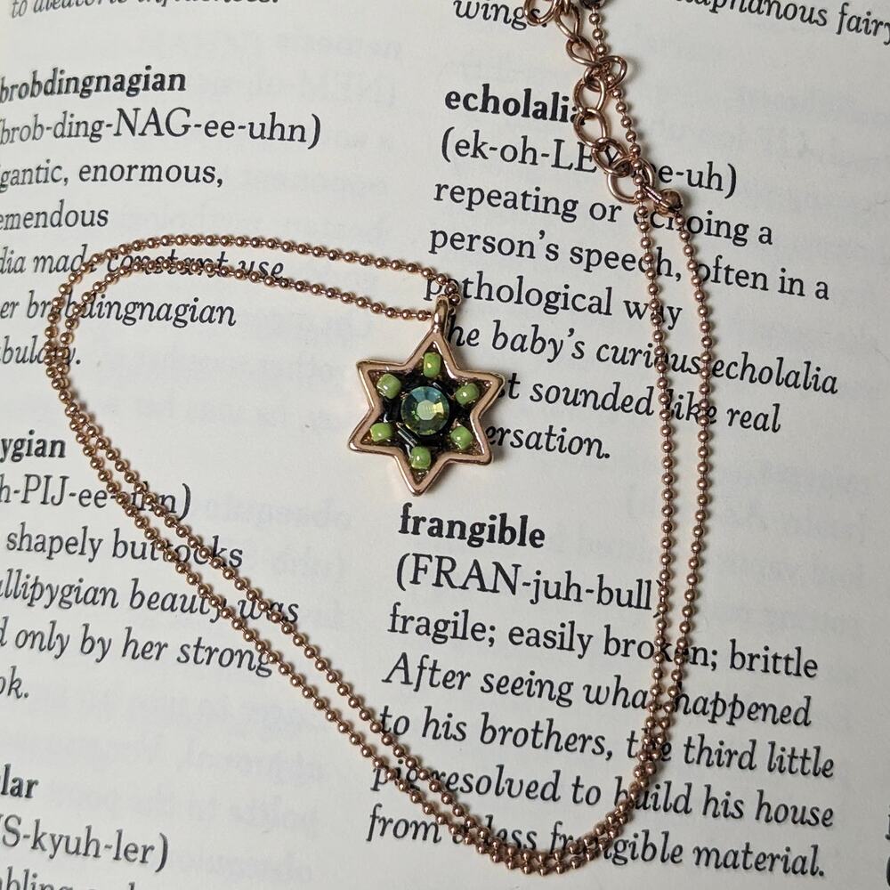 DIKLA MERI Small Rhinestone Star Pendant Necklace